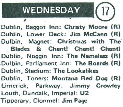 Cancelled gig at the Imperial Hotel, Dundalk, Ireland