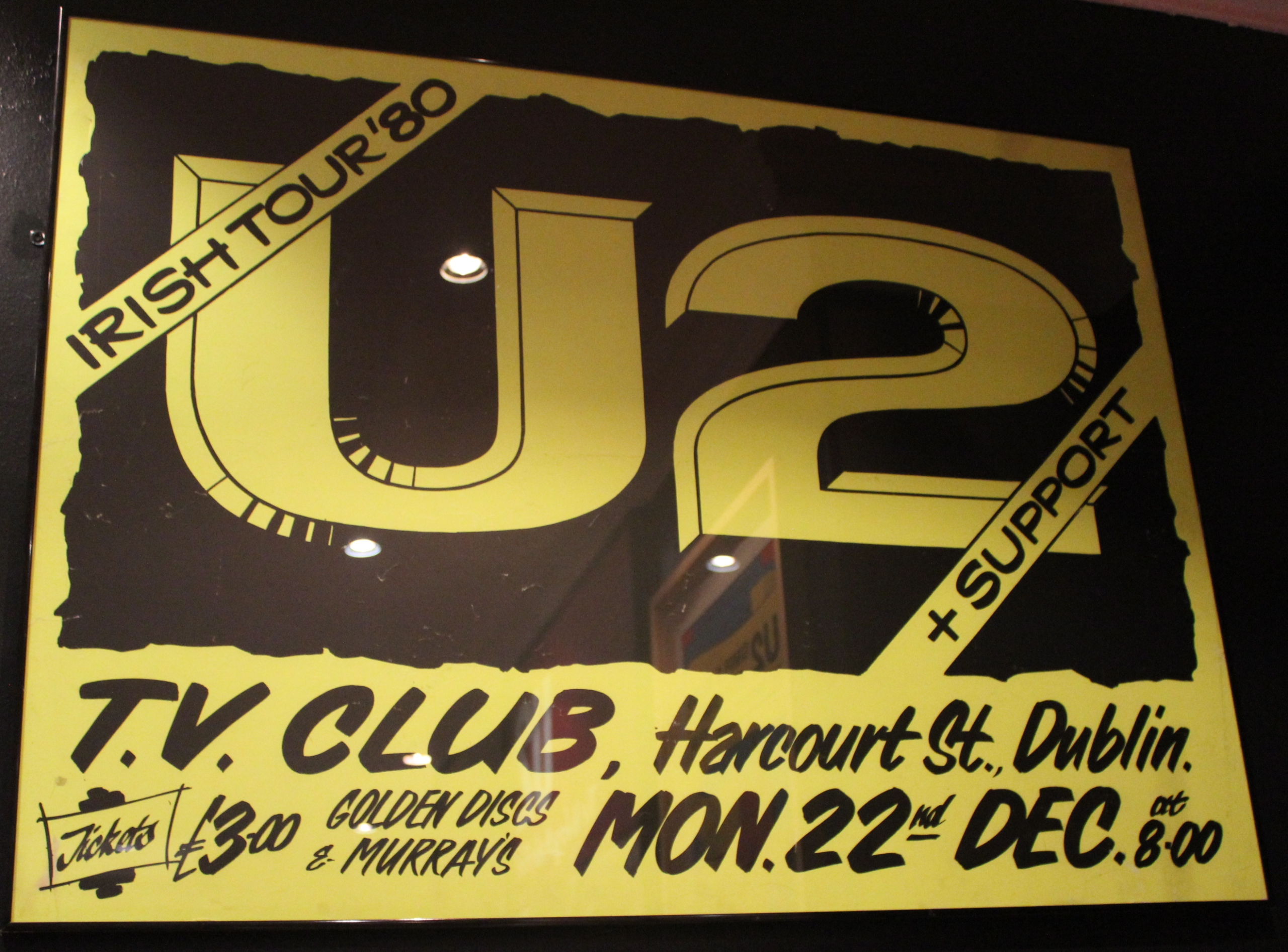 Poster for the TV Club show on the Irish leg of U2's Boy tour