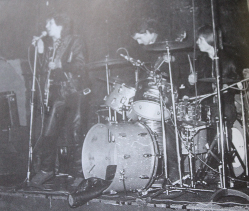 Steve Jones of the Sex Pistols jams with Larry Mullen & Dave Sweeney