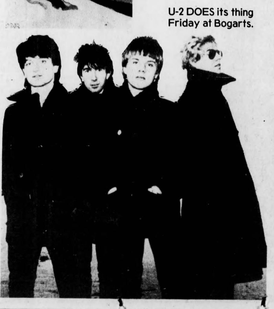 U2 play Bogart's in Cincinnati on their Boy Tour 1981