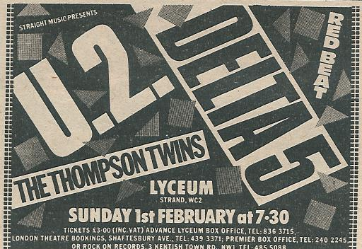 U2 sell out their first major London venue The Lyceum Ballroom