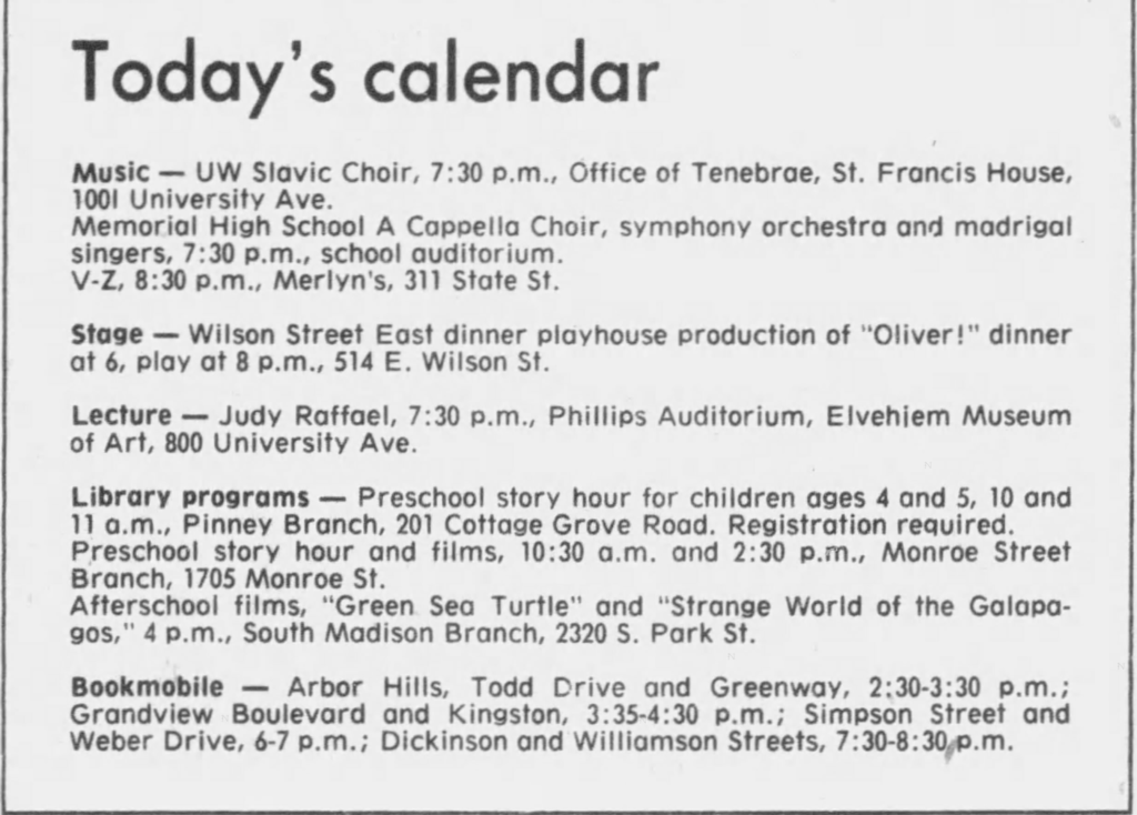 U2 are wrongly listed as V-Z in the local press for this show.