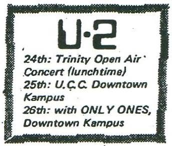 U2 play a lunchtime concert on the steps of the Moyne Building at trinity College