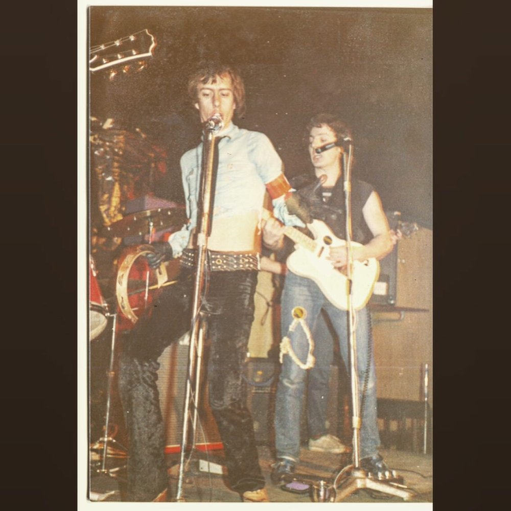 Hidden behind Pete is Mark on bass